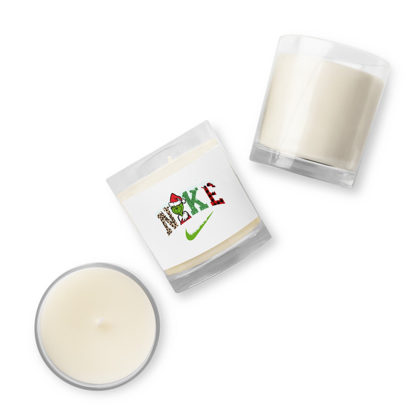 Grinch Glass jar soy wax candle