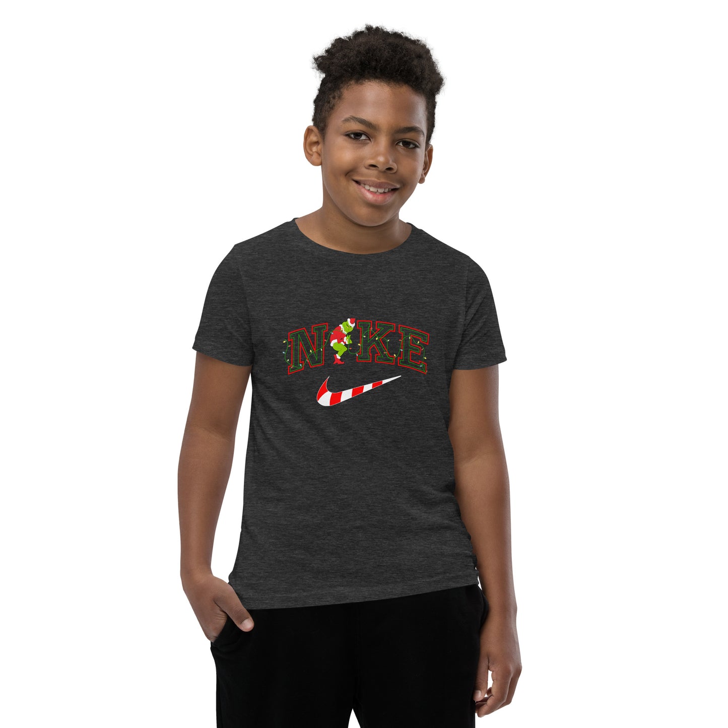 Candy cane mean one Youth Short Sleeve T-Shirt