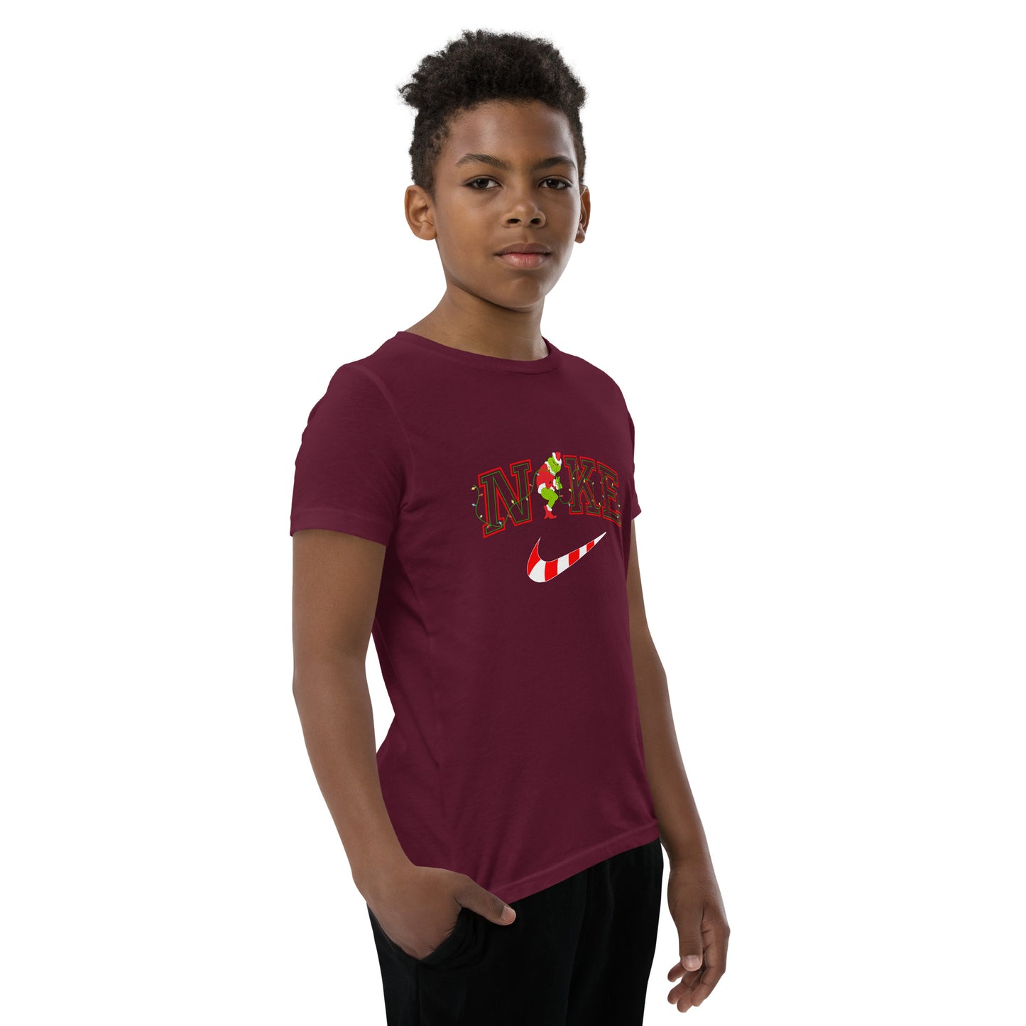 Candy cane mean one Youth Short Sleeve T-Shirt